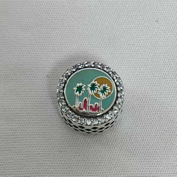 Pandora Miami Beach Bead Charm, S925 Silver Jewelry - Picture 1 of 4